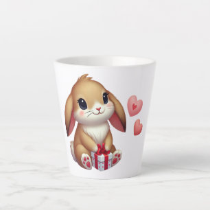 Tasse Latte Joli lapin de la Saint-Valentin