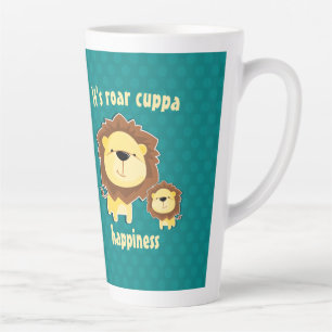 Tasse Latte Joli Lion Et Baby Cub Anniversaire de enfant