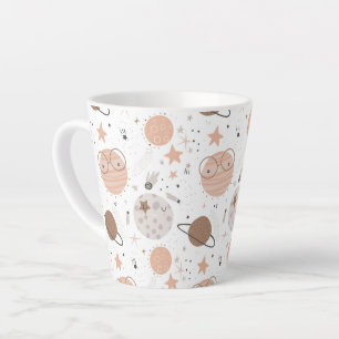 Tasse Latte Joli Motif Doodle Planet