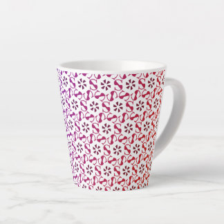 Tasse Latte Joli motif élégant et sans couture latte