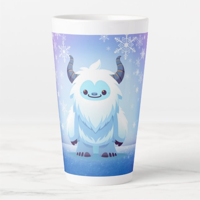Tasse Latte Joli Noël/hiver yéti (Devant)