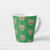 Joli Noël Reindeer Dessin Motif Vert