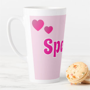 Tasse Latte Joli Personnalisable Rose Animaux Chien Chat