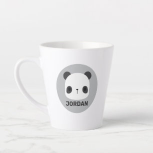 Tasse Latte Joli petit ours panda avec nom personnalisé