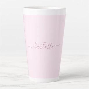 Tasse Latte Joli rose et blanc doux