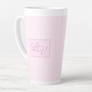 Tasse Latte Joli rose et bleu doux