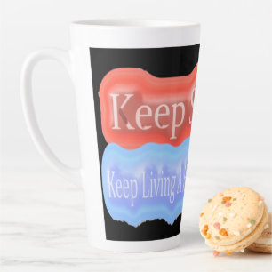 Tasse Latte Jolie Conception D'Oeuvres D'Art Sur "Keep Smiling