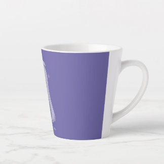Tasse Latte Jolie Fille Triste Illustration Dessinée à la Main