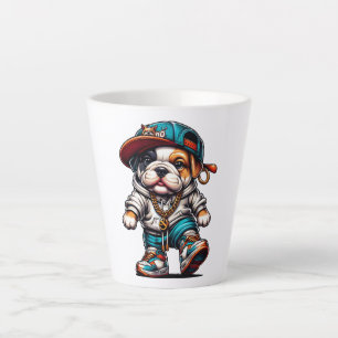 Tasse Latte Jolie rue Bulldog chiot Petit amateur de chiens