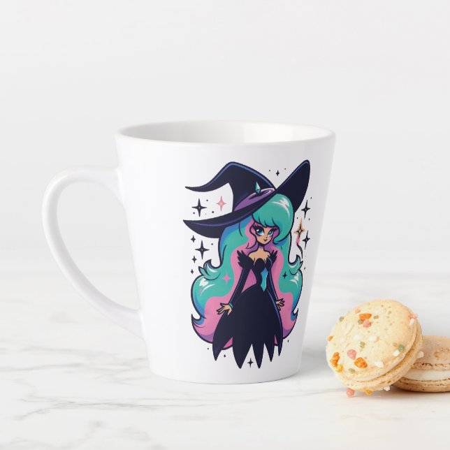 Tasse Latte Jolie Sorcière (En situation)