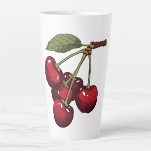 Tasse Latte Jolies Cerises Rouges maman a obtenu Cerises Sucré