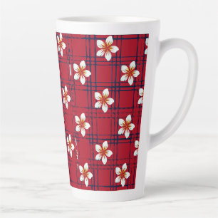 Tasse Latte Jolies fleurs blanches
