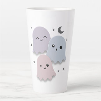 Tasse Latte Jolis amis fantômes pastel Halloween