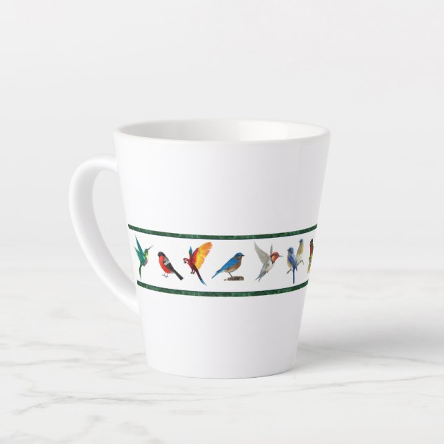Tasse Latte Jolis Oiseaux (Collection Bridget) (Angle gauche)