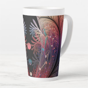 Tasse Latte Jonglage Abstrait Moderne Fantaisie Art Fractal
