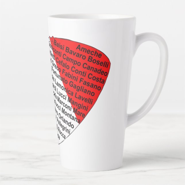 Tasse Latte Joueur Italien Américain De Football (Droite)