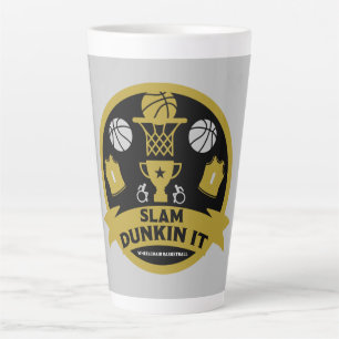 Tasse Latte Joueurs de basket-ball en fauteuil roulant