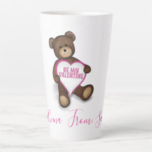 Tasse Latte Jour de Valnetine personnalisée Ours en peluche Vi