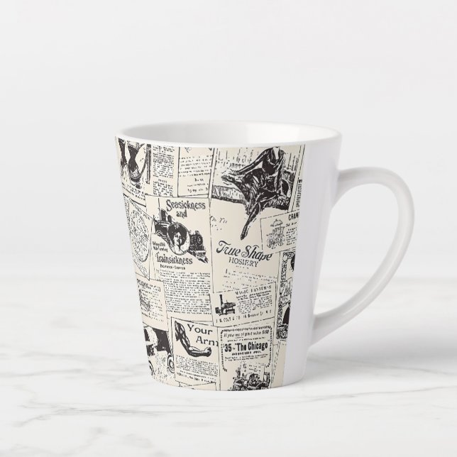 Tasse Latte Journal vintage (Droite)