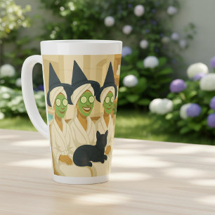 Tasse Latte Journée au Spa de Sorcière Humour Drôle