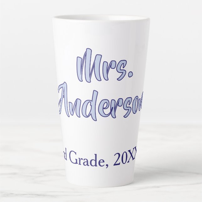 Tasse Latte journee d'appréciation des professeurs mrs anderso (Devant)