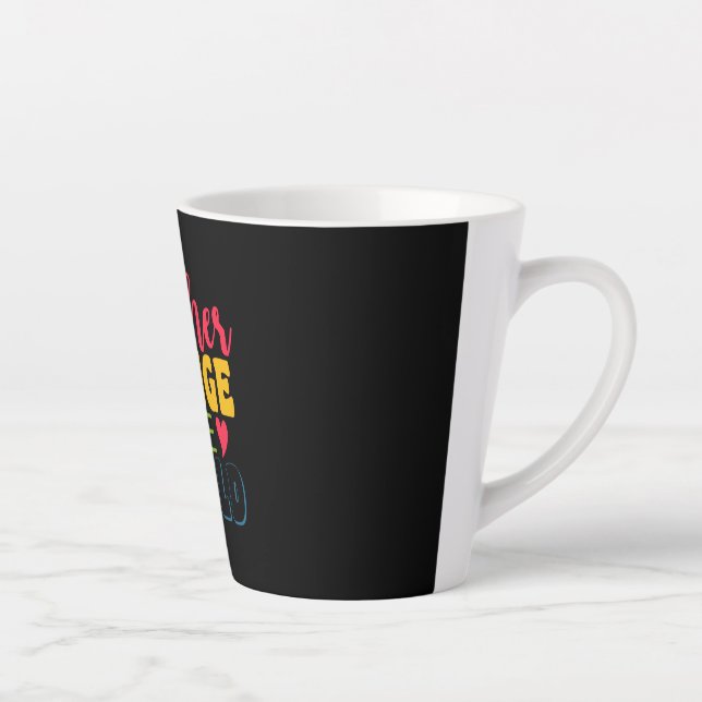 Tasse Latte Journée de l'Enseignant L'Enseignant change le mon (Droite)