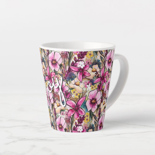 Tasse Latte Joy Floral (Angle droit)