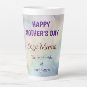 Tasse Latte Joyeuse fête des mères Yoga Mama design