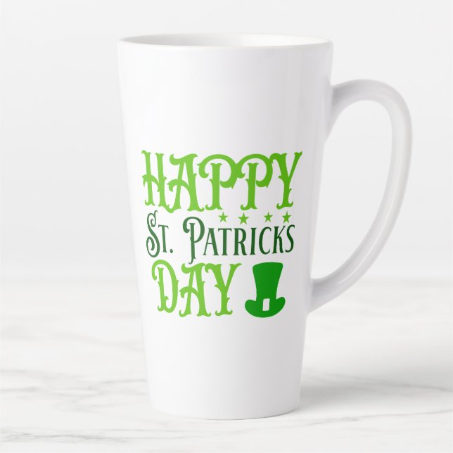 Tasse Latte Joyeuse Saint-Patrick (Droite)