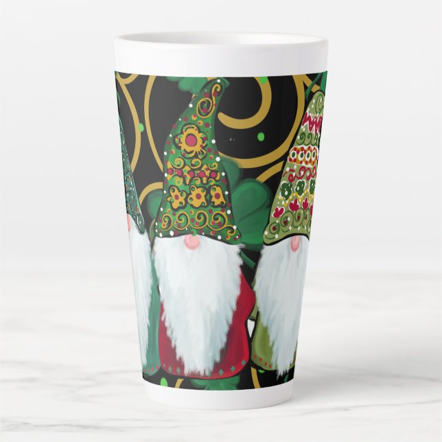 Tasse Latte Joyeuse St. Patrick GNOMES  (Devant)