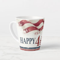 Joyeux 4 juillet - Drapeau américain design vintag
