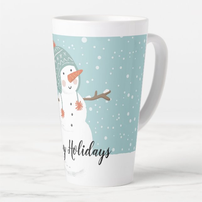 Tasse Latte Joyeux bonhomme de neige (Angle droit)