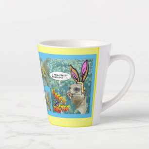 Tasse Latte Joyeux Daffodils de la Meerkat de Pâques Concepti