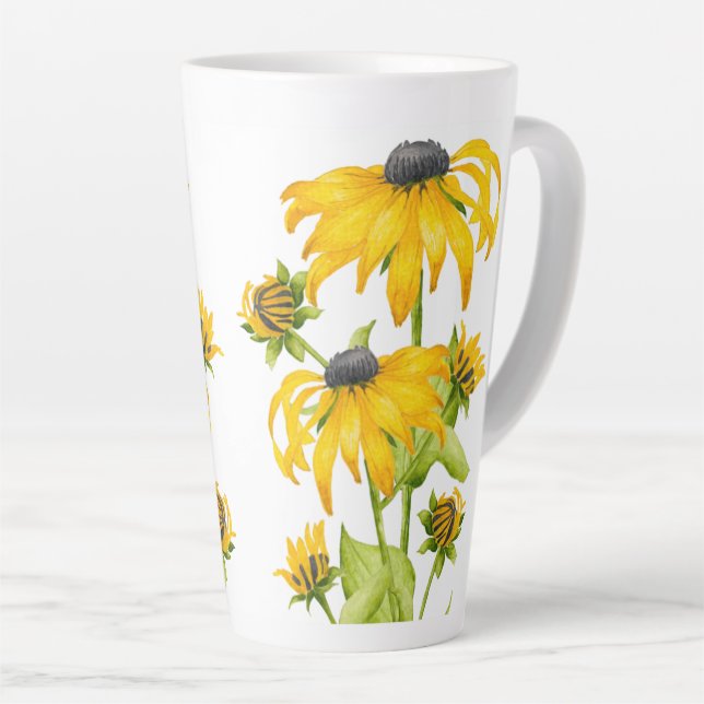 Tasse Latte Joyeux été sur une grosse tonnière (Angle droit)