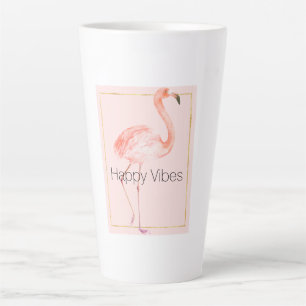 Tasse Latte Joyeux Flamant rose rose