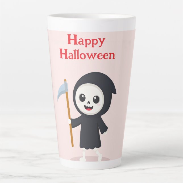 Tasse Latte Joyeux Halloween (Devant)
