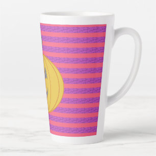 Tasse Latte Joyeux Halloween Citrouille Orange Moderne Grande