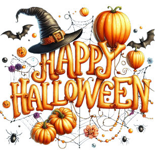 Tasse Latte Joyeux Halloween Lettres de Ballons Orange Citroui