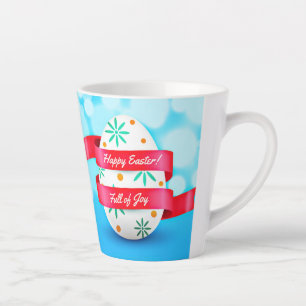 Tasse Latte Joyeux jour de Pâques Style réaliste-23198