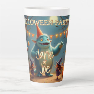 Tasse Latte Joyeux Monster Halloween Party pour enfants