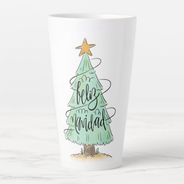 Tasse Latte Joyeux Noël  (Devant)