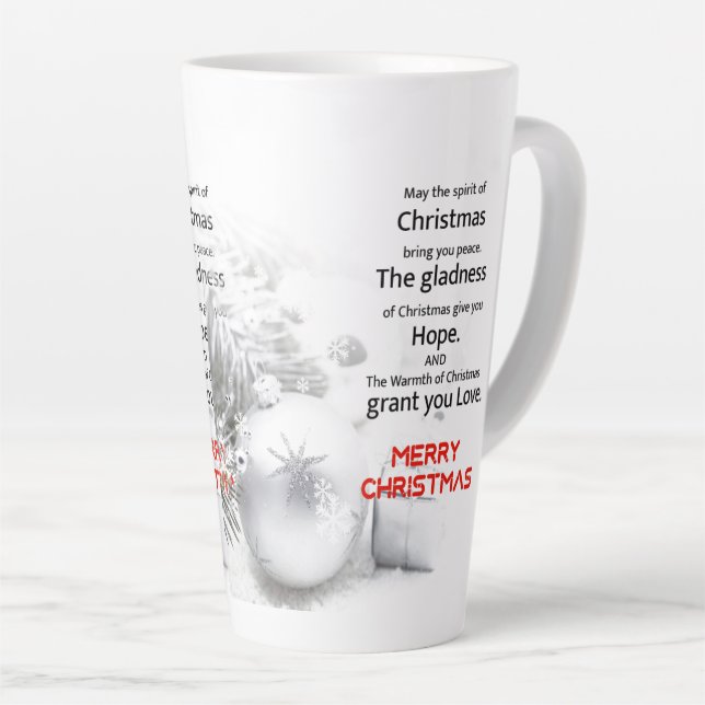 Tasse Latte Joyeux Noël (Angle droit)
