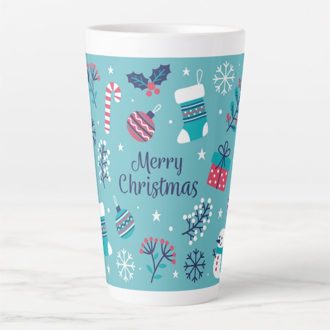 Tasse Latte Joyeux Noël (Devant)
