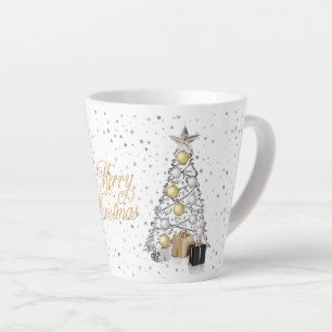 Tasse Latte Joyeux Noël argent et or
