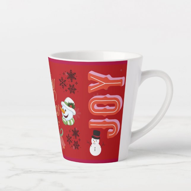 Tasse Latte Joyeux Noël cadeau de vacances (Droite)
