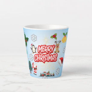 Tasse Latte Joyeux Noël cadeau de vacances