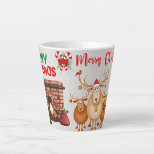 Tasse Latte Joyeux Noël cadeau de vacances