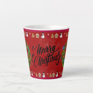 Tasse Latte Joyeux Noël cadeau de vacances