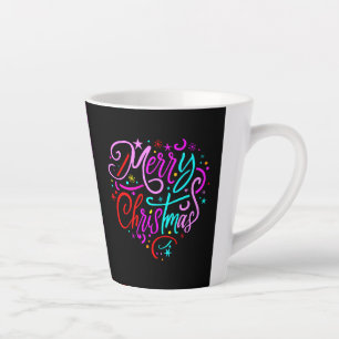 Tasse Latte Joyeux Noël - Designs de Noël