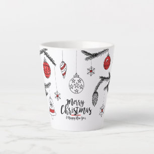 Tasse Latte Joyeux Noël et Bonne Année